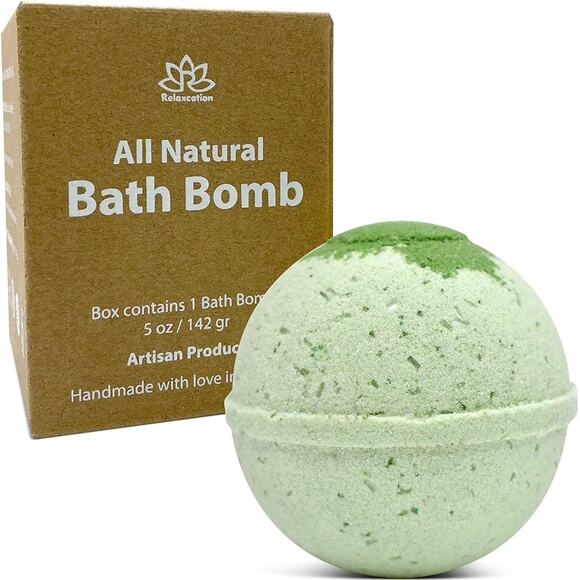 "Cedar Balsam" Organic Bath Bomb in kraft box - 5 oz - Picture 1 of 7